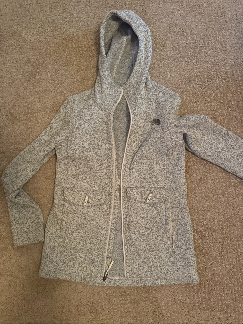 The North Face Women's Heather Gray Hooded Utility Jacket